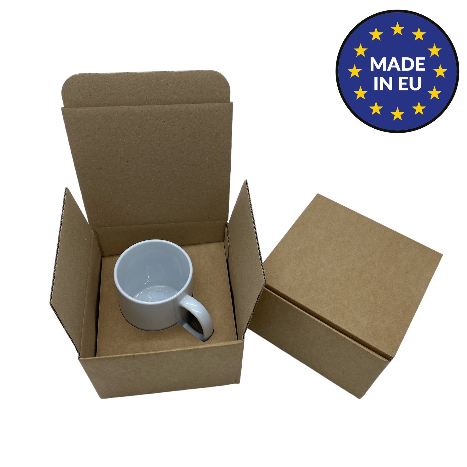 Ab 0,99/Stk Karton für Tassen Versand Verpackung Sublimationstassen Tassenkarton Faltkarton Nachhaltig, 154x154x110m, Automatikboden, Plastikfrei-Sublimationsrohlinge und Kreativbedarf-22Feels