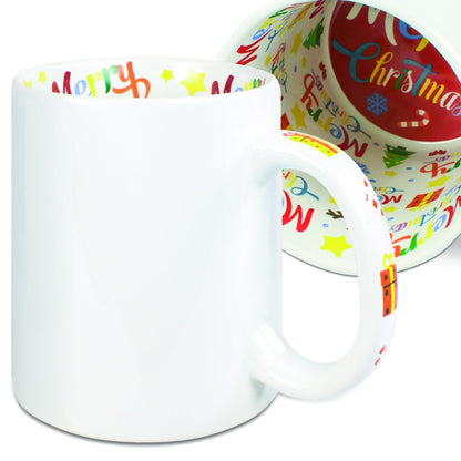 Ab 5,99/Stk Sublimationstassen Motto Weihnachten Geburtstag Danke Liebe Beschichtung, Sublimation Spülmaschinenfest Blanko Weiss 325ml 11oz-Sublimationsrohlinge und Kreativbedarf-22Feels