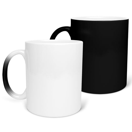 Ab 5,99/Stk Sublimationstassen Farbwechsel-Effekt Magischer Thermoeffekt Blanko Matte Schwarz (ca. 325ml/11oz)-Sublimationsrohlinge und Kreativbedarf-22Feels