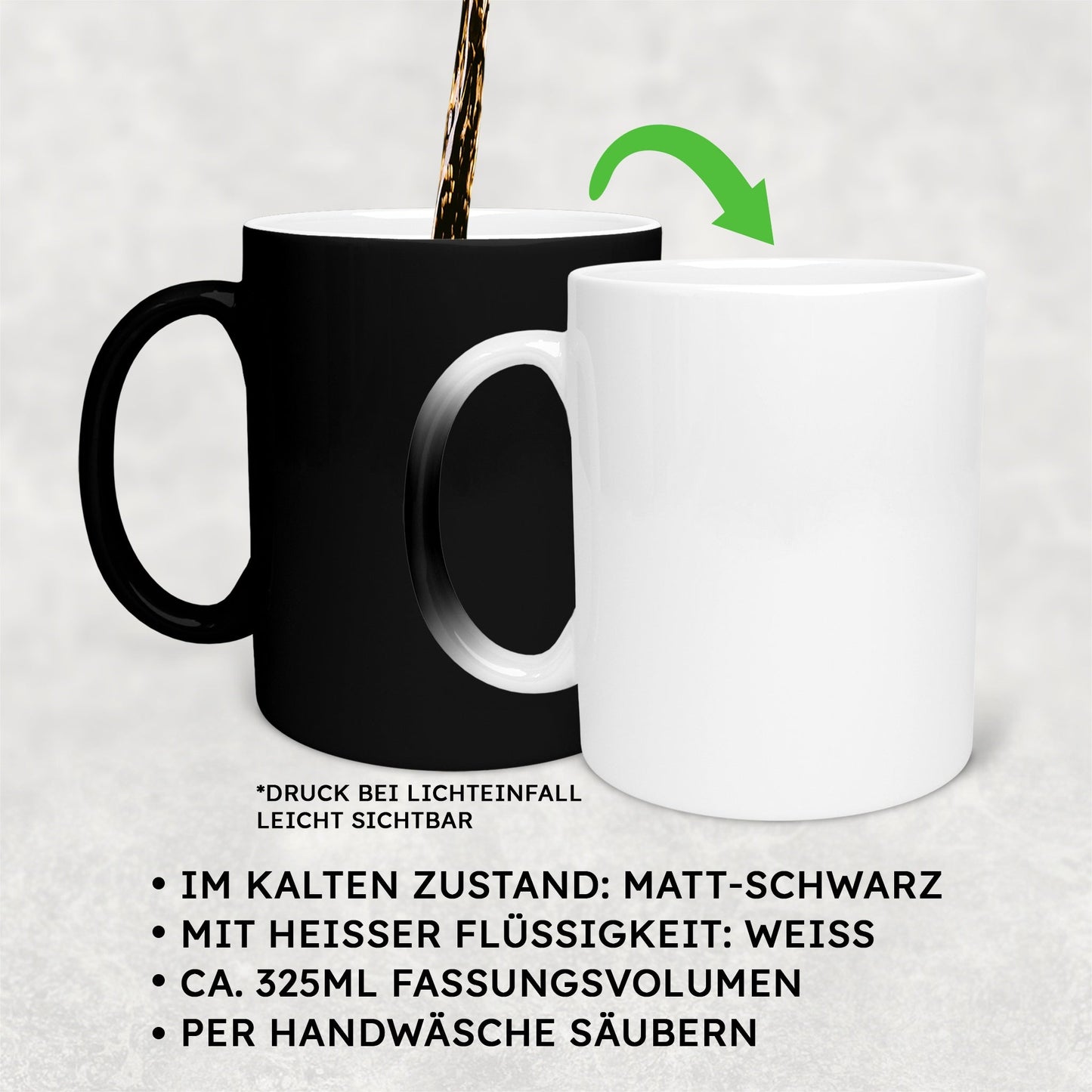 Ab 5,99/Stk Sublimationstassen Farbwechsel-Effekt Magischer Thermoeffekt Blanko Matte Schwarz (ca. 325ml/11oz)-Sublimationsrohlinge und Kreativbedarf-22Feels