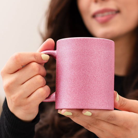 Ab 3,49/Stk Sublimationstassen Glitzer Keramik 325ml (11oz), Sublimationsrohling, Mehrere Farben, Sublimation Tassen Blanko Werbegeschenk-Sublimationsrohlinge und Kreativbedarf-22Feels