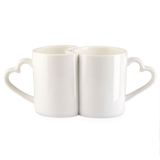Ab 9,99/Stk Sublimationstassen Paartassen 2er Set, Ineinander Passend, Herzhenkel, Blanko Sublimationsrohling, Werbegeschenk, Orca-Beschichtung, 200/300ml-Sublimationsrohlinge und Kreativbedarf-22Feels
