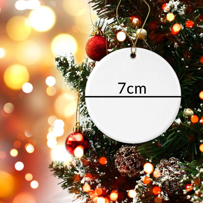 Ab 3,49/Stk Weihnachtsanhänger Sublimationsrohling Keramik Anhänger Sublimation 7cm Durchmesser Weiß Sublimation Blanko Werbegeschenk Weihnachtsdeko Bedruckbar-Sublimationsrohlinge und Kreativbedarf-22Feels