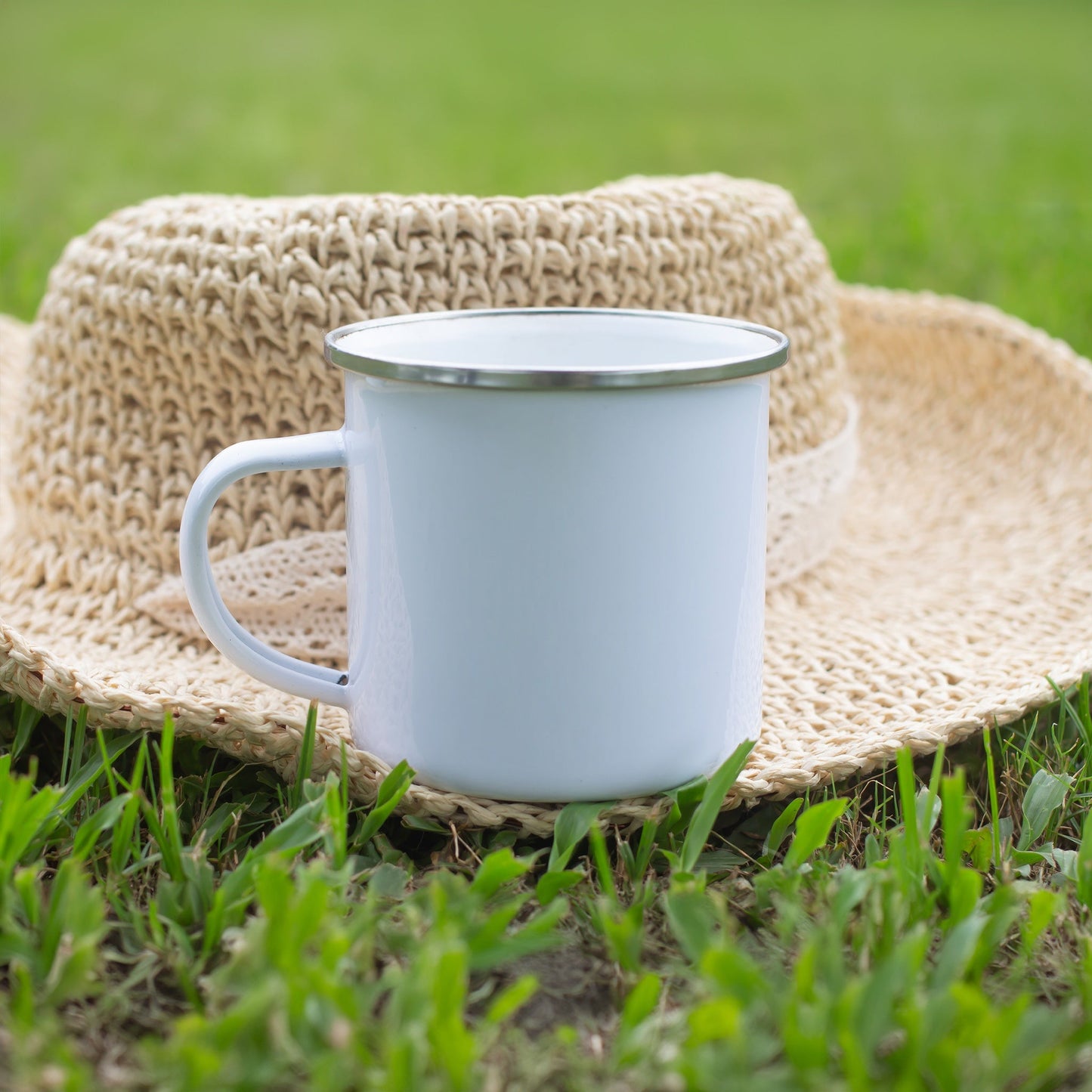 Ab 7,99/Stk Emailletasse Sublimationsrohling Camping Becher Blanko Sublimation Weiss (350ml, 530ml) Silberner Edelstahrand, Picknicks, Werbegeschenk-Sublimationsrohlinge und Kreativbedarf-22Feels