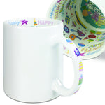 Ab 5,99/Stk Sublimationstassen Motto Weihnachten Geburtstag Danke Liebe Beschichtung, Sublimation Spülmaschinenfest Blanko Weiss 325ml 11oz-Sublimationsrohlinge und Kreativbedarf-22Feels
