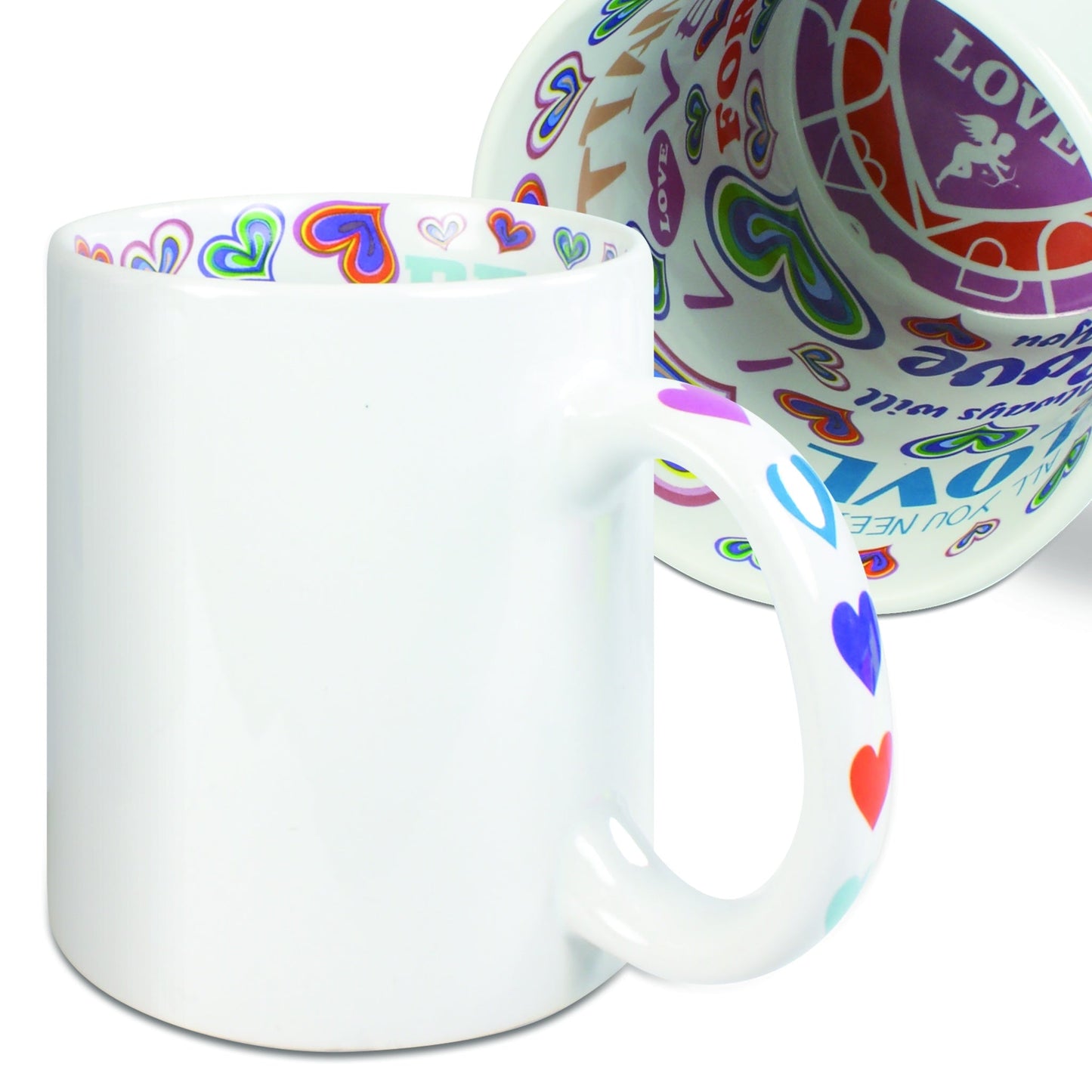 Ab 5,99/Stk Sublimationstassen Motto Weihnachten Geburtstag Danke Liebe Beschichtung, Sublimation Spülmaschinenfest Blanko Weiss 325ml 11oz-Sublimationsrohlinge und Kreativbedarf-22Feels