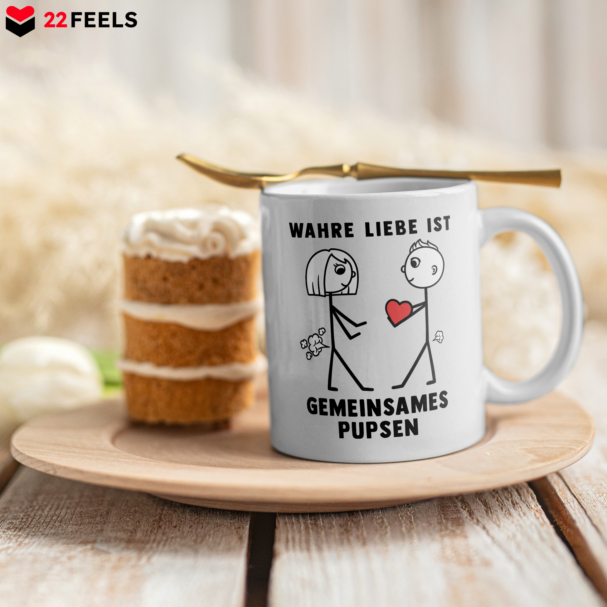 22Feels® Frauen Geschenk zum Jahrestag, Hochzeitstag, Valentinstag etc. - Tasse mit Spruch (Weiss, 320ml)-Weisse Tasse 320ml-22Feels