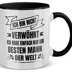 22Feels® Ehefrau Geschenk zum Hochzeitstag, Valentinstag etc. - Tasse mit Spruch (Weiss-Schwarz, 320ml)-TwoTone Tasse Weiss-Schwarz 320ml-22Feels