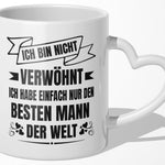 22Feels® Ehefrau Geschenk zum Hochzeitstag, Valentinstag etc. - Tasse mit Spruch (Herzhenkel, Weiss, 320ml)-Tasse Weiss Herzhenkel 320ml-22Feels