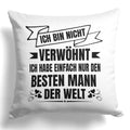 22Feels® Ehefrau Geschenk zum Hochzeitstag, Valentinstag etc. - Kissen mit Spruch (Weiss 40x40cm)-Kissen Weiss 40x40-22Feels