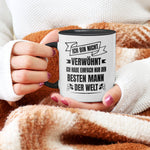 22Feels® Ehefrau Geschenk zum Hochzeitstag, Valentinstag etc. - Tasse mit Spruch (Weiss-Schwarz, 320ml)-TwoTone Tasse Weiss-Schwarz 320ml-22Feels