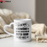 22Feels® Ehefrau Geschenk zum Hochzeitstag, Valentinstag etc. - Tasse mit Spruch (Herzhenkel, Weiss, 320ml)-Tasse Weiss Herzhenkel 320ml-22Feels