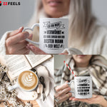 22Feels® Ehefrau Geschenk zum Hochzeitstag, Valentinstag etc. - Tasse mit Spruch (Herzhenkel, Weiss, 320ml)-Tasse Weiss Herzhenkel 320ml-22Feels