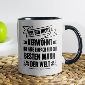 22Feels® Ehefrau Geschenk zum Hochzeitstag, Valentinstag etc. - Tasse mit Spruch (Weiss-Schwarz, 320ml)-TwoTone Tasse Weiss-Schwarz 320ml-22Feels