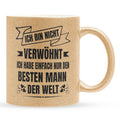 22Feels® Ehefrau Geschenk zum Hochzeitstag, Valentinstag etc. - Glitzertasse mit Spruch (Gold, 320ml)-Glitzertasse Gold 320ml-22Feels