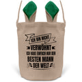 22Feels® Ehefrau Osterkorb mit Henkel Ostergeschenk Tragetasche Ostern Deko Osternest Körbchen Hasenohren (Beige/Grün)-Ostern Tragetasche-22Feels
