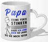 22Feels® Geschenk für Papas - Tasse mit Spruch (Herzhenkel, Weiss, 320ml)-Tasse Weiss Herzhenkel 320ml-22Feels