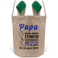 22Feels® Papa Osterkorb Vater mit Henkel Ostergeschenk Tragetasche Ostern Deko Osternest Körbchen Hasenohren (Beige/Grün)-Ostern Tragetasche-22Feels