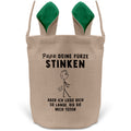22Feels® Papa Osterkorb Vater mit Henkel Ostergeschenk Tragetasche Ostern Deko Osternest Körbchen Hasenohren (Beige/Grün)-Ostern Tragetasche-22Feels