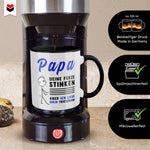 22Feels® ORIGINAL Tasse - Vater Geschenk - Spruch: Papa, Deine Fürze Stinken (Weiss-Schwarz, 320ml)-TwoTone Tasse Weiss-Schwarz 320ml-22Feels