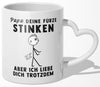 22Feels® Geschenk für Papas - Tasse mit Spruch (Herzhenkel, Weiss, 320ml)-Tasse Weiss Herzhenkel 320ml-22Feels