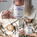 22Feels® Geschenk für Papas - Tasse mit Spruch: Ich Liebe Dich Obwohl Du Furzt (Herzhenkel, Weiss, 320ml)-Tasse Weiss Herzhenkel 320ml-22Feels