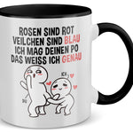 22Feels® Pärchen Geschenk zum Jahrestag, Hochzeitstag, Valentinstag etc. - Tasse mit Spruch (Weiss-Schwarz, 320ml)-TwoTone Tasse Weiss-Schwarz 320ml-22Feels