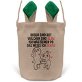 22Feels® Männer Frauen Osterkorb Ehefrau Ehemann Freund Freundin Ostern mit Henkel Ostergeschenk Tragetasche Ostern Deko Osternest Körbchen Hasenohren (Beige/Grün)-Ostern Tragetasche-22Feels