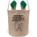 22Feels® Männer Frauen Osterkorb Ehefrau Ehemann Freund Freundin Ostern mit Henkel Ostergeschenk Tragetasche Ostern Deko Osternest Körbchen Hasenohren (Beige/Grün)-Ostern Tragetasche-22Feels