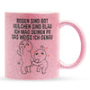22Feels® Pärchen Geschenk zum Jahrestag, Hochzeitstag, Valentinstag etc. - Glitzertasse mit Spruch (Pink, 320ml)-Glitzertasse Pink 320ml-22Feels