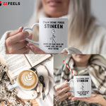22Feels® Geschenk für Papas - Tasse mit Spruch: Deine Fürze Stinken (Herzhenkel, Weiss, 320ml)-Tasse Weiss Herzhenkel 320ml-22Feels