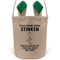 22Feels® Papa Osterkorb Vater mit Henkel Ostergeschenk Tragetasche Ostern Deko Osternest Körbchen Hasenohren (Beige/Grün)-Ostern Tragetasche-22Feels