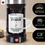 22Feels® Geschenk für Papas - Tasse mit Spruch: Deine Fürze Stinken (Herzhenkel, Weiss, 320ml)-Tasse Weiss Herzhenkel 320ml-22Feels