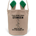 22Feels® Papa Osterkorb Vater mit Henkel Ostergeschenk Tragetasche Ostern Deko Osternest Körbchen Hasenohren (Beige/Grün)-Ostern Tragetasche-22Feels