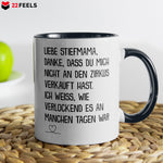 22Feels® Stiefmama Geschenk - Tasse mit Spruch (Weiss-Schwarz, 320ml)-TwoTone Tasse Weiss-Schwarz 320ml-22Feels