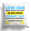 22Feels® Oma Geschenk - Kissen mit Spruch (Weiss 40x40cm)-Kissen Weiss 40x40-22Feels