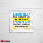 22Feels® Oma Geschenk - Kissen mit Spruch (Weiss 40x40cm)-Kissen Weiss 40x40-22Feels