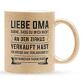 22Feels® Oma Geschenk - Glitzertasse mit Spruch (Gold, 320ml)-Glitzertasse Gold 320ml-22Feels