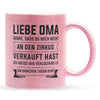 22Feels® Oma Geschenk - Glitzertasse mit Spruch (Pink, 320ml)-Glitzertasse Pink 320ml-22Feels
