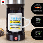 22Feels® Oma Geschenk - Tasse mit Spruch: Zirkus (Herzhenkel, Weiss, 320ml)-Tasse Weiss Herzhenkel 320ml-22Feels