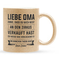 22Feels® Oma Geschenk von Enkel - Glitzertasse mit Spruch (Gold, 320ml)-Glitzertasse Gold 320ml-22Feels