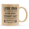 22Feels® Oma Geschenk von Enkel - Glitzertasse mit Spruch (Gold, 320ml)-Glitzertasse Gold 320ml-22Feels