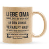 22Feels® Oma Geschenk von Enkelin - Glitzertasse mit Spruch (Gold, 320ml)-Glitzertasse Gold 320ml-22Feels