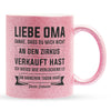 22Feels® Oma Geschenk von Enkelin - Glitzertasse mit Spruch (Pink, 320ml)-Glitzertasse Pink 320ml-22Feels