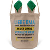 22Feels® Oma Osterkorb von Enkelin Grossmutter mit Henkel Ostergeschenk Tragetasche Ostern Deko Osternest Körbchen Hasenohren (Beige/Grün)-Ostern Tragetasche-22Feels