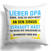 22Feels® Opa Geschenk - Kissen mit Spruch (Weiss 40x40cm)-Kissen Weiss 40x40-22Feels