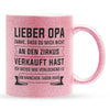 22Feels® Opa Geschenk - Glitzertasse mit Spruch (Pink, 320ml)-Glitzertasse Pink 320ml-22Feels