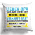 22Feels® Opa Geschenk - Kissen mit Spruch (Weiss 40x40cm)-Kissen Weiss 40x40-22Feels