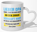 22Feels® Opa Geschenk von Enkel - Tasse mit Spruch (Herzhenkel, Weiss, 320ml)-Tasse Weiss Herzhenkel 320ml-22Feels