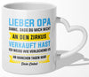 22Feels® Opa Geschenk von Enkel - Tasse mit Spruch (Herzhenkel, Weiss, 320ml)-Tasse Weiss Herzhenkel 320ml-22Feels